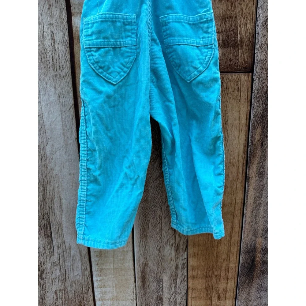 OshKosh B'Gosh Vintage 90s Corduroy Overalls Turquoise Toddler 2T Made in USA